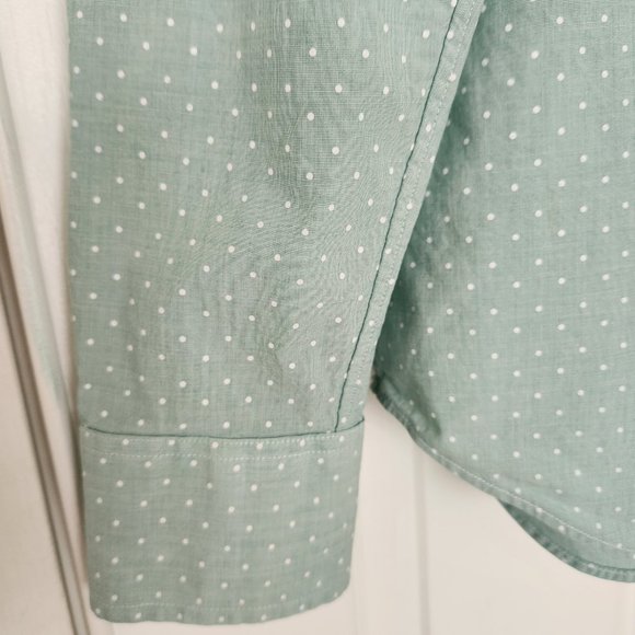 Bonobos Men's LG Tailored Fit Long Slv Button Front Shirt Polka Dot Mint Green - Picture 4 of 10
